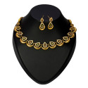 Alluring Gold Plated American Diamond Chand Gopi Necklace Set