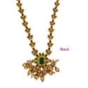 Stunning Antique Floral Emerald Stone Necklace Set