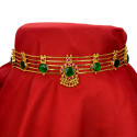 Trendy Green Round Enamel Ruby Choker Necklace Set