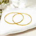 Daily Wear Stylish Gold Plated Thin Zigzag Bangles