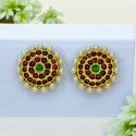 Original Temple Jewellery Kemp Stones Round Medium Ear Studs