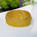 Gold Plated Designer Broad Wedding Bangle