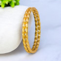 Elegant Designer Gold Plated Spiral Bangles