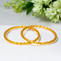 Elegant Designer Gold Plated Spiral Bangles