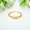 Gold Plated Double Side Stone Toe Ring/Minji