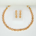 Stunning Premium Gold Plated Oval Necklace set