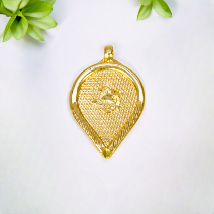 Adorable Gold Plated Om Thali Pendant