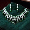 Enchanting American Diamond Emerald Choker Set