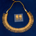 Antique Matte Gold Plated Designer Spike Necklace Set