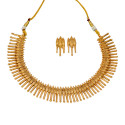 Premium Antique Matte Gold Plated Designer Spike Necklace Set