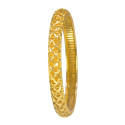 Elegant Gold Plated Designer Two-Line Net Bangle