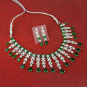 Enchanting American Diamond Emerald Choker Set