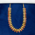 Classic Kerala Traditional CZ Red Palakka Necklace