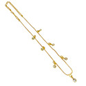 Trendy Gold Plated Stone Hanging Choker Necklace