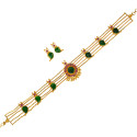 Kerala Traditional Lakshmi Kasu Green Palakka Necklace