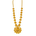 Elegant Designer Matte Gold Plated Long Chain