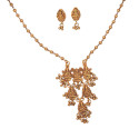 Contemporary Ball Chain Lakshmi Pendant Antique Necklace Set