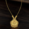 Ethnic Gold Plated Lakshmi Pendant Temple Necklace