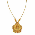 Ethnic Gold Plated Lakshmi Pendant Temple Necklace