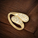 Trendy Gold Plated Cz Stone Finger Ring