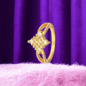 Stunning Gold Plated White CZ Stone Finger Ring