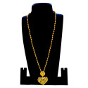 Simple Gold Plated Ball Chain With Heart Pendant