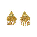 Pretty Gold Plated Beads Hanging Ear Studs