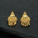 Pretty Gold Plated Beads Hanging Ear Studs