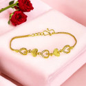 Gorgeous Heart Design Synthetic Stones Ladies Bracelet