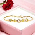 Gorgeous Heart Design Synthetic Stones Ladies Bracelet