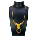 Premium Gold Plated Ball Chain Necklace With Nagapadam Pendant