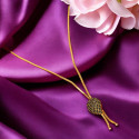 Elegant Gold Plated Stone Pendant Chain