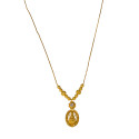 Exquisite Gold Plated CZ Stone Lakshmi Pendant Necklace