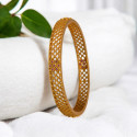 Chettinad Matte Mesh Design Ruby Stone Bangle