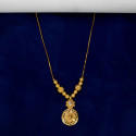 Simple Gold Plated CZ Stone Floral Mesh Pendant Necklace