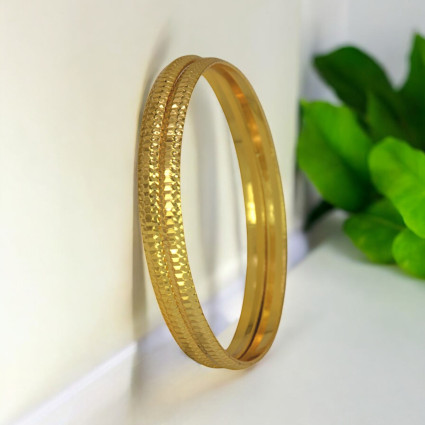 Simple Gold plated Dailywear Designer MC Bangles