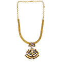 Alluring Gold Plated Adial Stone Pendant Necklace