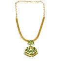 Alluring Gold Plated Adial Stone Pendant Necklace