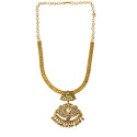 Alluring Gold Plated Adial Stone Pendant Necklace