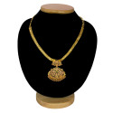 Alluring Gold Plated Adial Stone Pendant Necklace