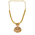 Alluring Gold Plated Adial Stone Pendant Necklace