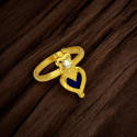 Ethnic Gold Plated Heart Enamel Finger Ring