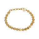 Trendy Gold Plated Floral Bracelet for Ladies