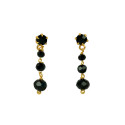 Stylish Gold Plated 3 Step Crystal Drop Earrings