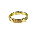 Gold Plated knot and heart Finger Ring
