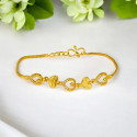 Gorgeous Heart Design Synthetic Stones Ladies Bracelet