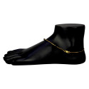 Stylish Gold Plated Black Crystal Anklets For Girls