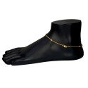 Cylindrical Design Delicate Gold Plated Anklets