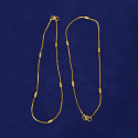 Cylindrical Design Delicate Gold Plated Anklets