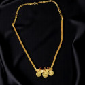 Gold Plated Red Triple Kasu Necklace